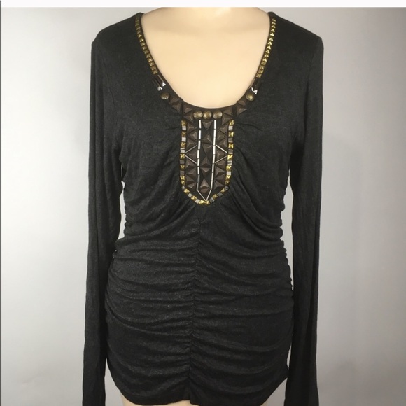 EUC cAbi Ruched Top. Sz XL - Picture 1 of 3